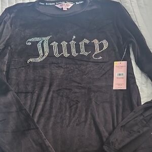 Juicy Couture Black Rhinestone Top